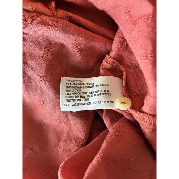 Universal Thread Womens Size M Red Embroidered Blouse Puff Sleeve Boho Peasant - Picture 6 of 7